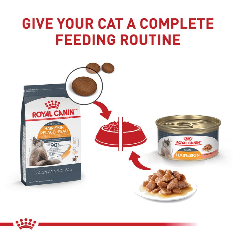 Royal Canin Feline Care Nutrition Hair & Skin Care Adult Thin Slices in Gravy Cat Food, 3 oz (Pack of 24) - Image 4